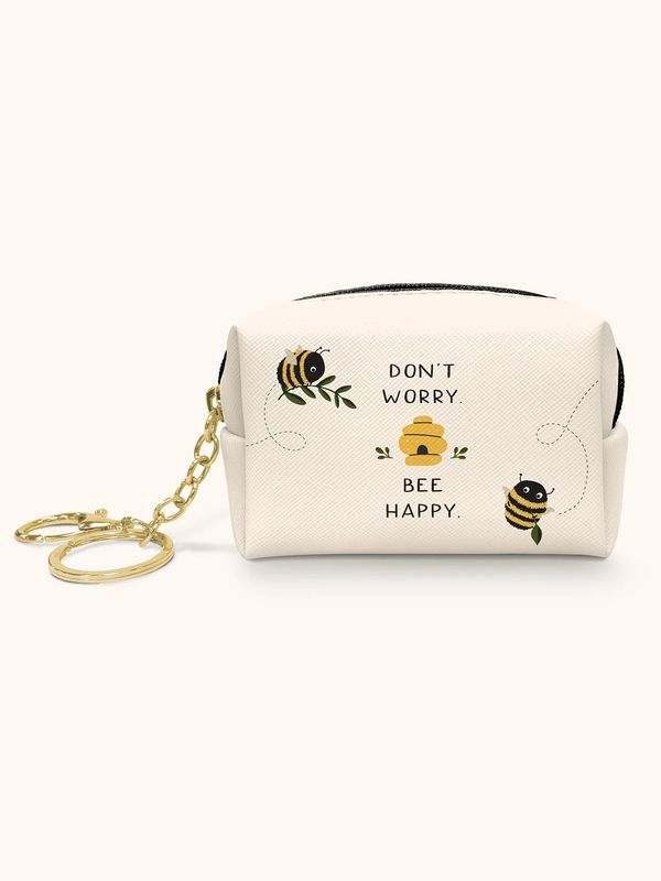 Keychain Pouch Don&#39;t Worry Bee Happy