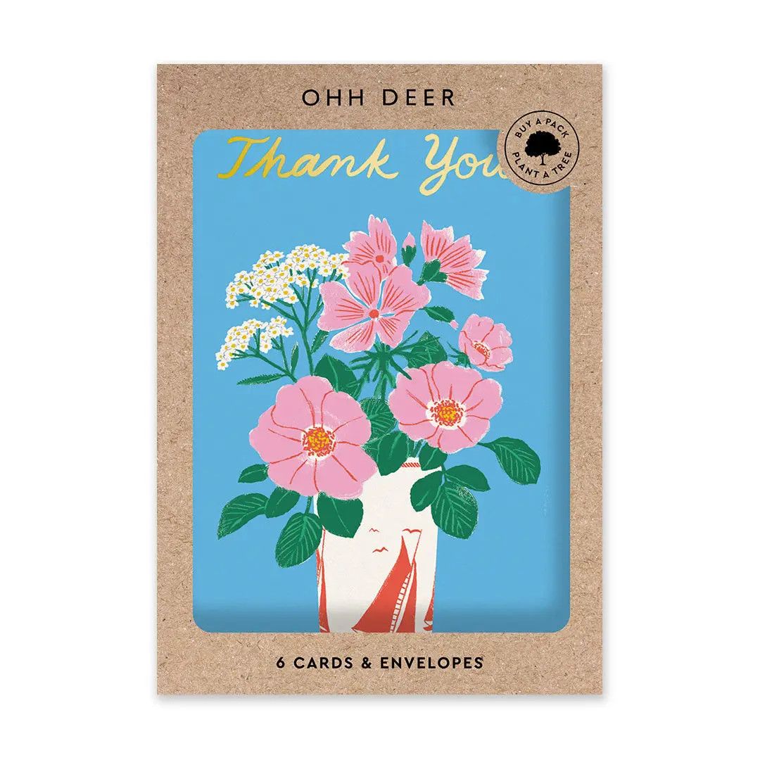 Floral Vase Thank You Card Set