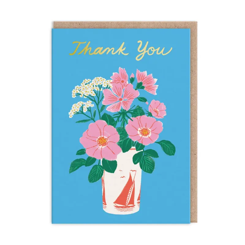 Floral Vase Thank You Card Set