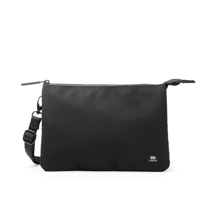 Carnaby XL Black Recycled Canvas Crossbody Bag