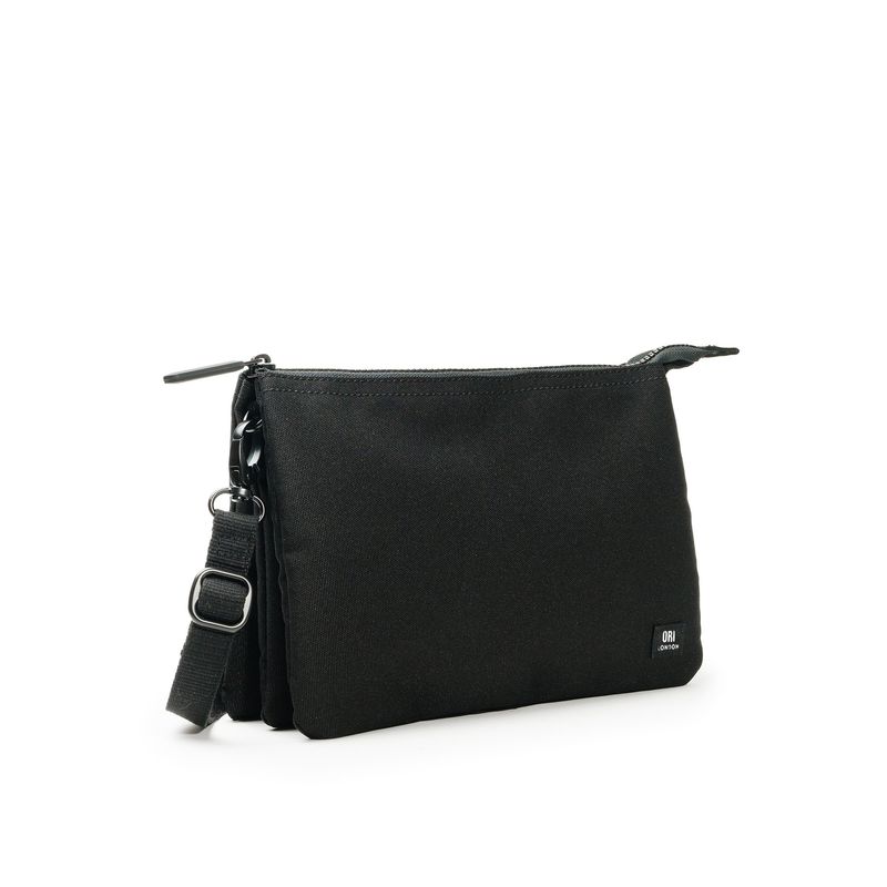 Carnaby XL Black Recycled Canvas Crossbody Bag