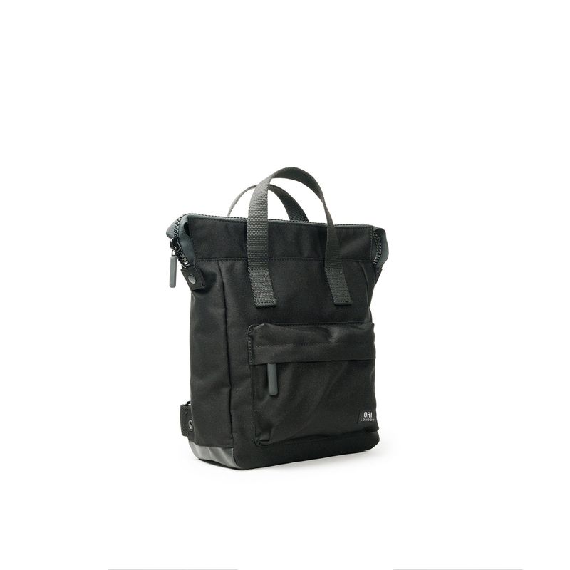 Bantry Small All Black Recycled Canvas Backpack