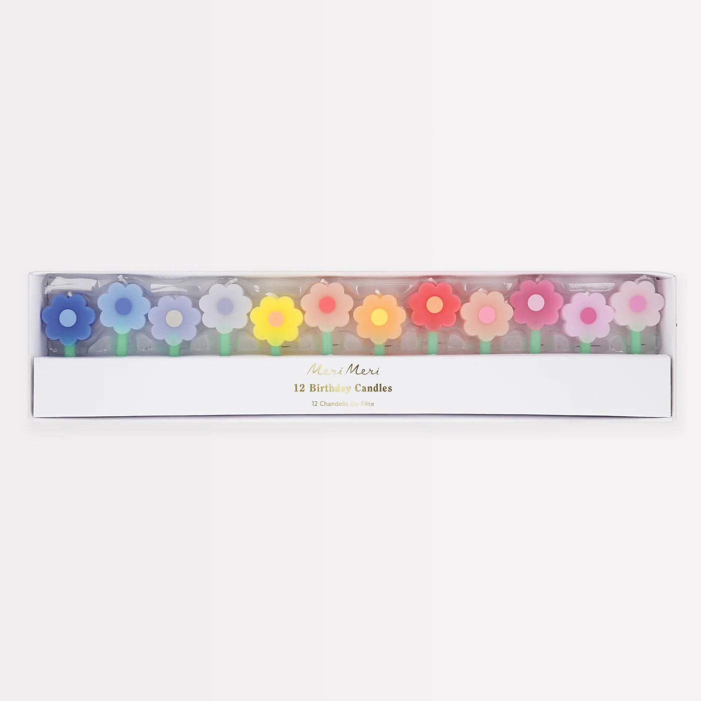 Rainbow Daisy Candles Set of 12