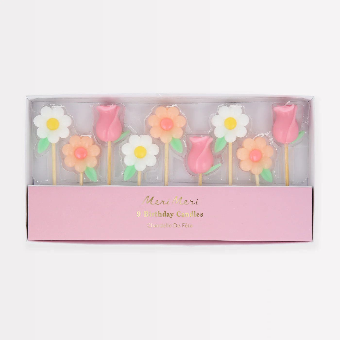 Flower Garden Candles Set of 9