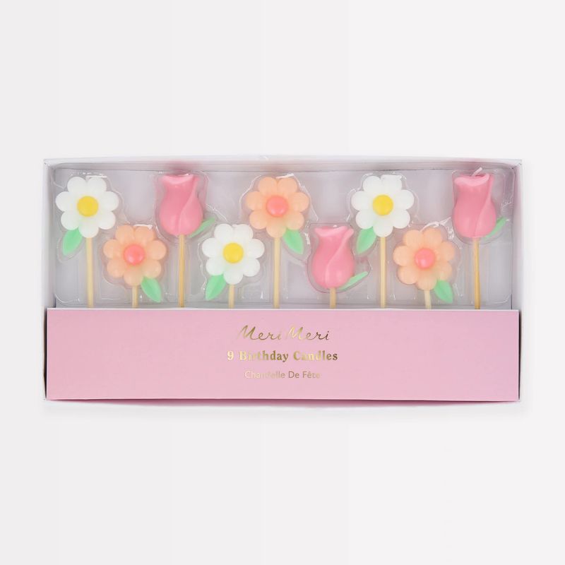 Flower Garden Candles Set of 9