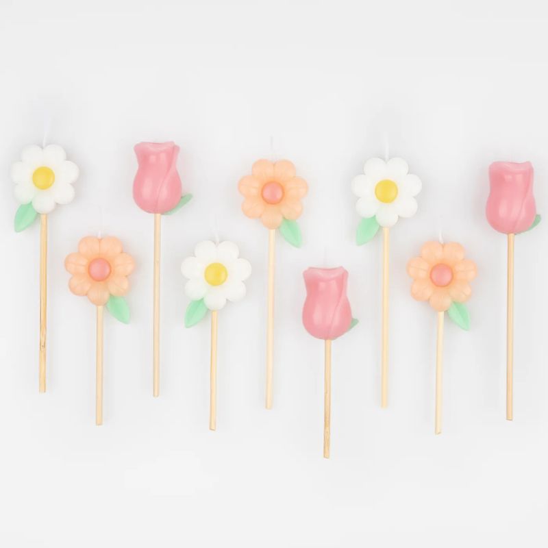 Flower Garden Candles Set of 9
