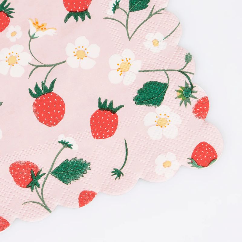 Napkins Strawberry Pattern Small