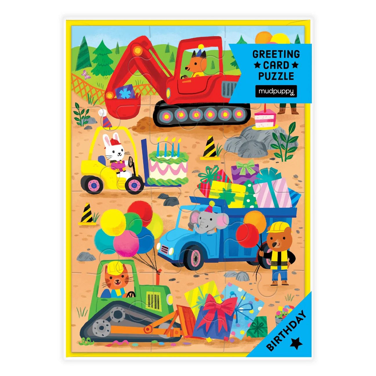 Greeting Card Puzzle Construction Site Birthday