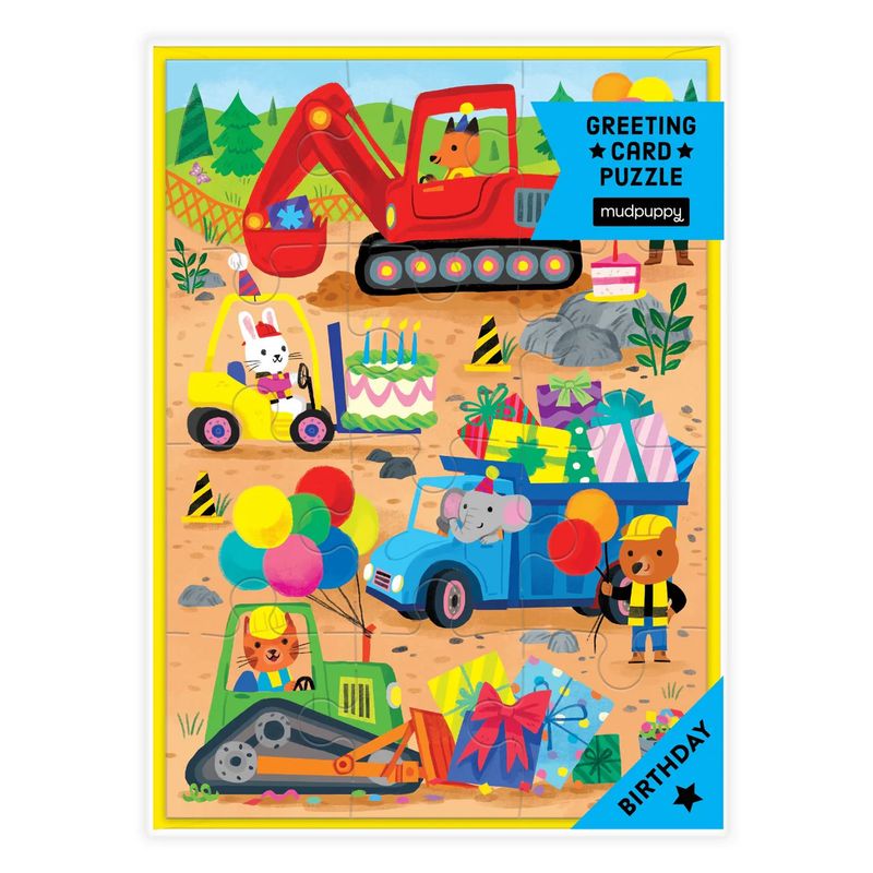 Greeting Card Puzzle Construction Site Birthday