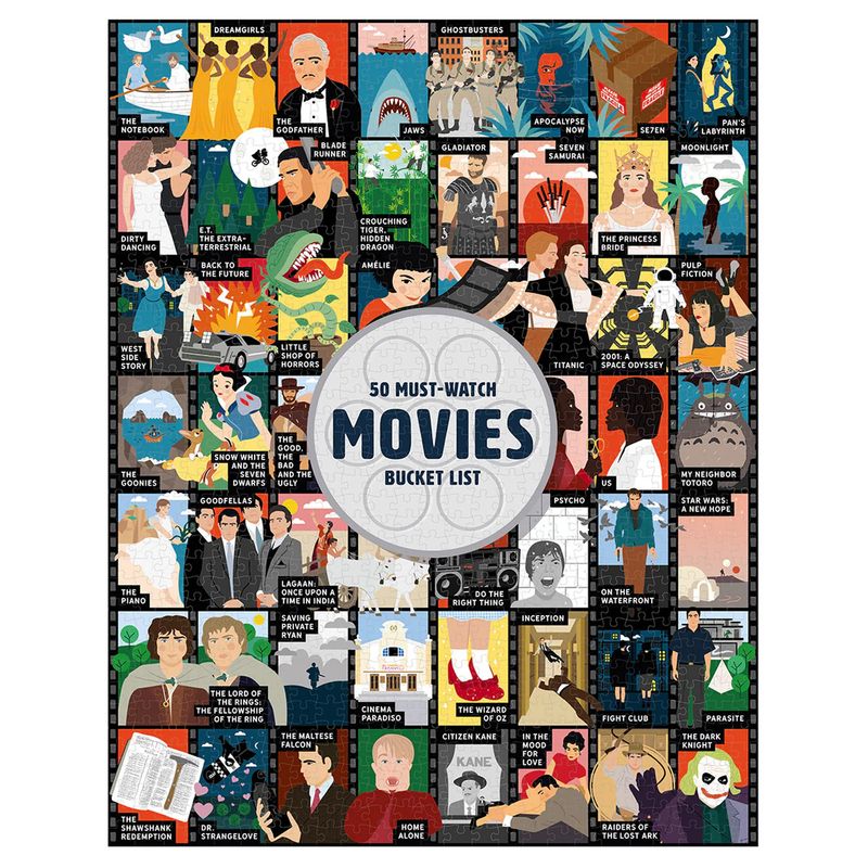 1000 Piece Bucket List Puzzle 50 Must-Watch Movies