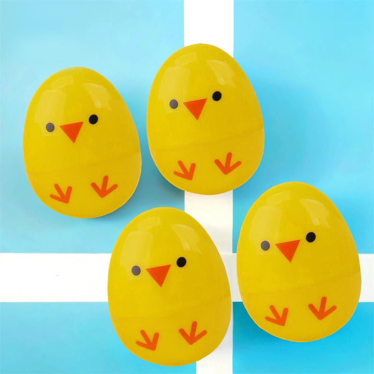 Fillable Plastic Chick Eggs 4Pk