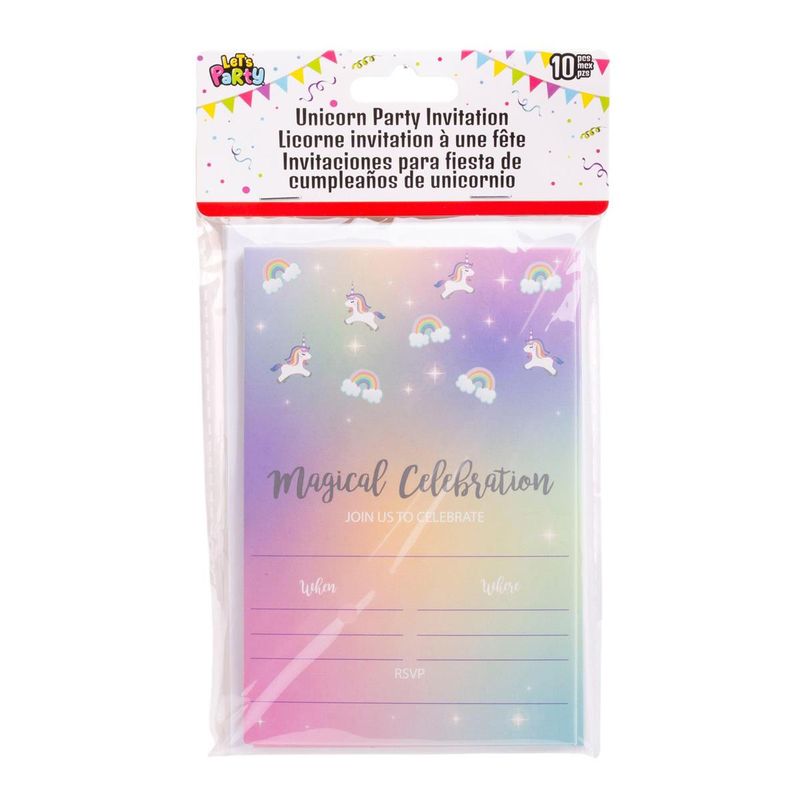 Unicorn Invites 10pcs