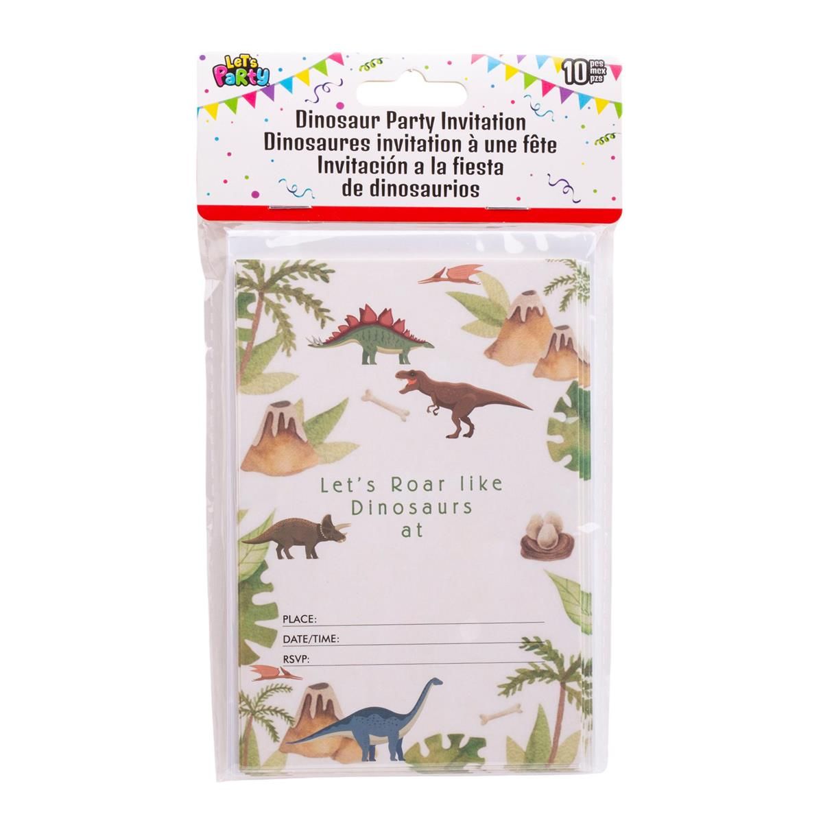 Dinosaur Invites 10pcs