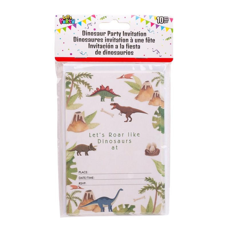 Dinosaur Invites 10pcs