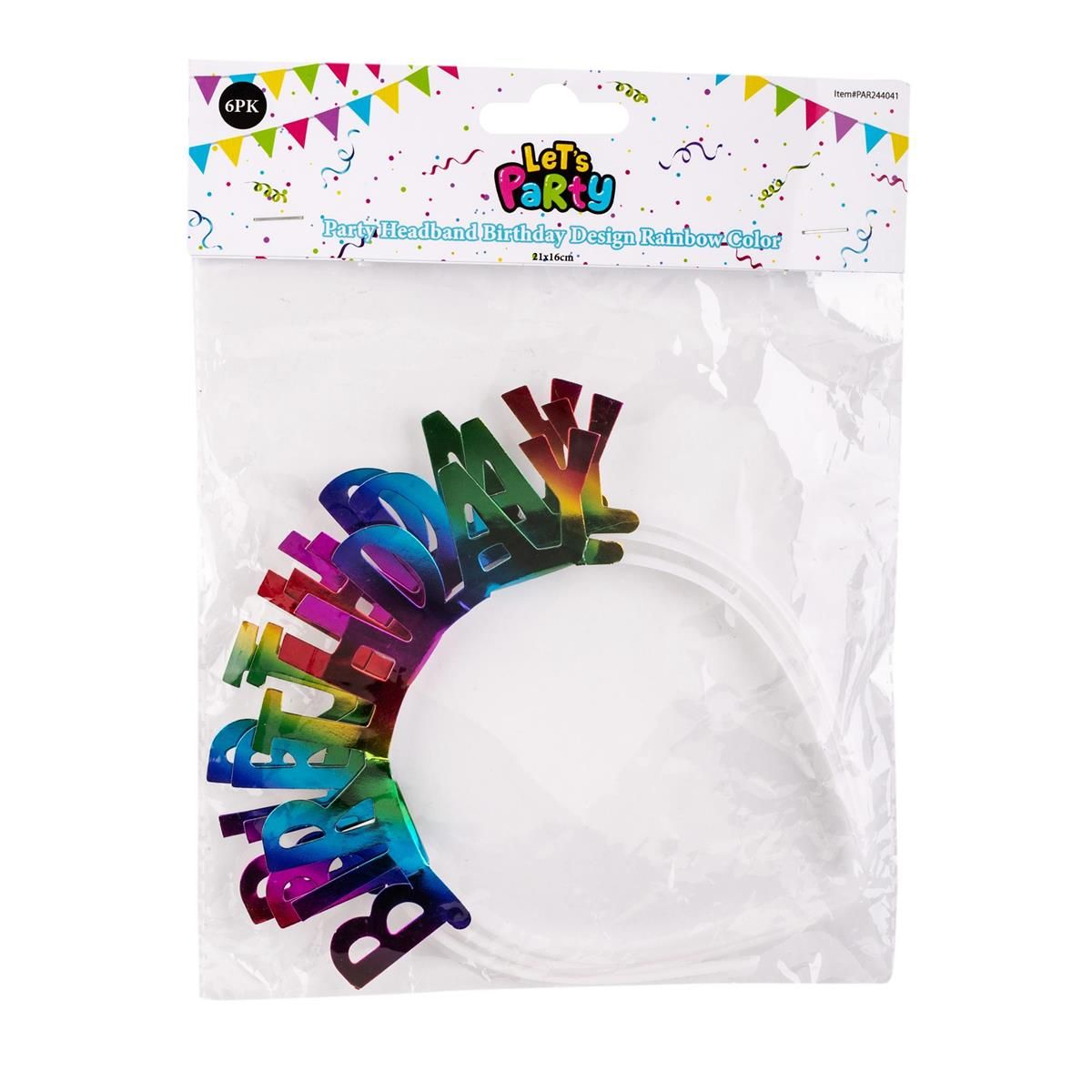 Birthday Headband 4pcs