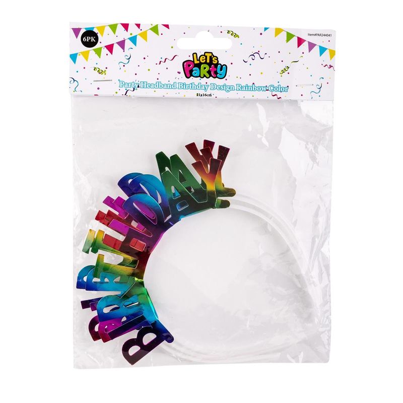 Birthday Headband 4pcs