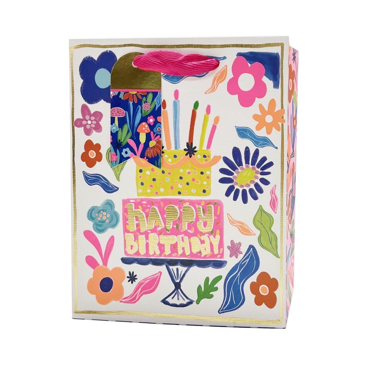 Medium Gift Bag Neon Birthday