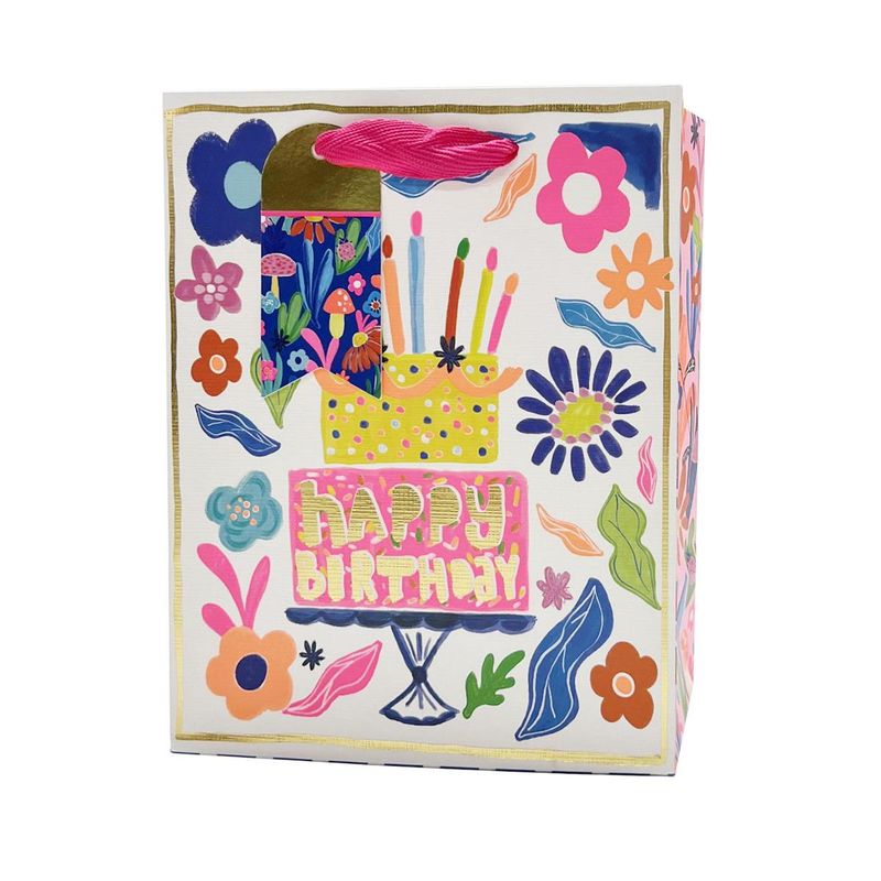 Medium Gift Bag Neon Birthday