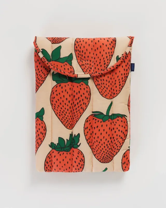 Puffy Laptop Sleeve 13&quot;/14&quot; Strawberry