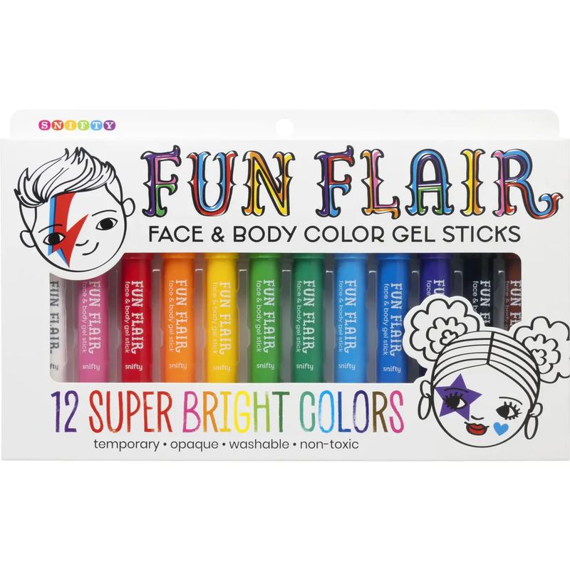 Fun Flair Face and Body Colour Gel Sticks Set