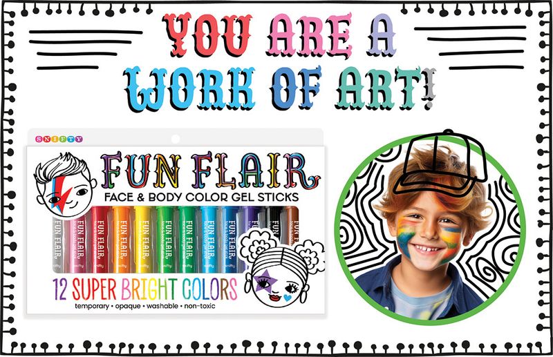 Fun Flair Face and Body Colour Gel Sticks Set