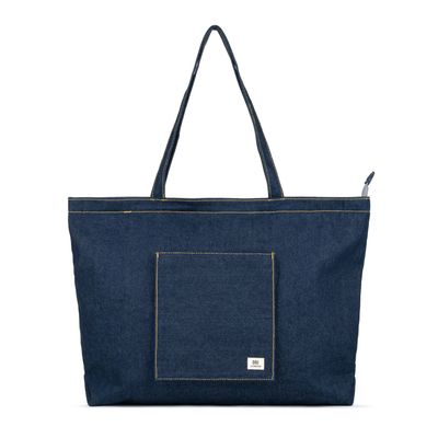 Portobello Dark Wash Denim Cotton Tote Bag