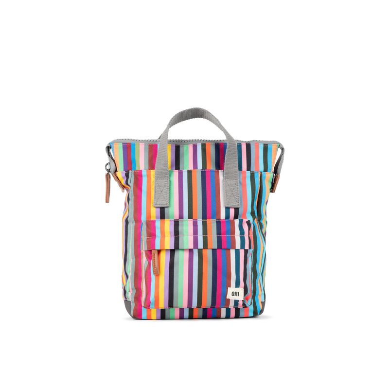 Bantry Small Multi Stripe Recycled Canvas Backpack