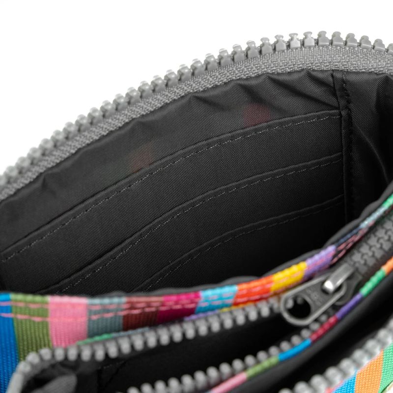 Carnaby Small Multi Stripe Recycled Canvas Wallet