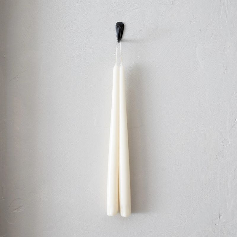 Taper Candles Pair Ivory 12&quot;