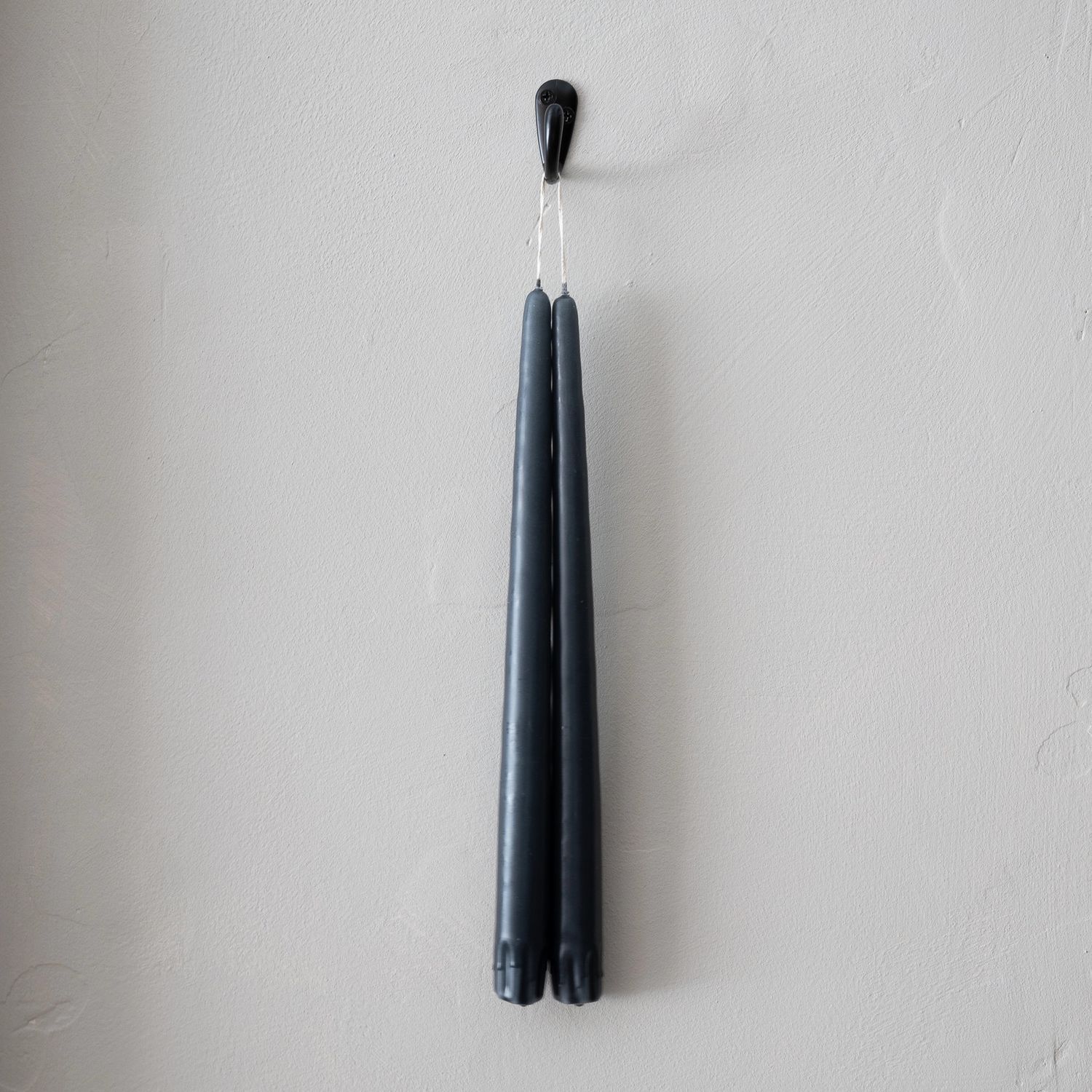 Taper Candles Pair Charcoal 12&quot;