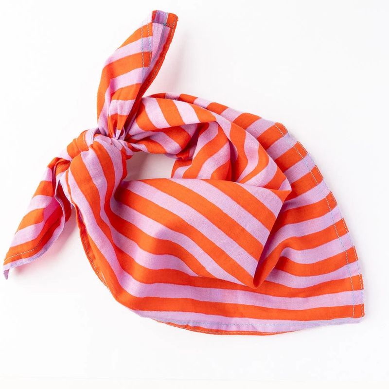 Naomi Stripe Bandana Lavender Poppy