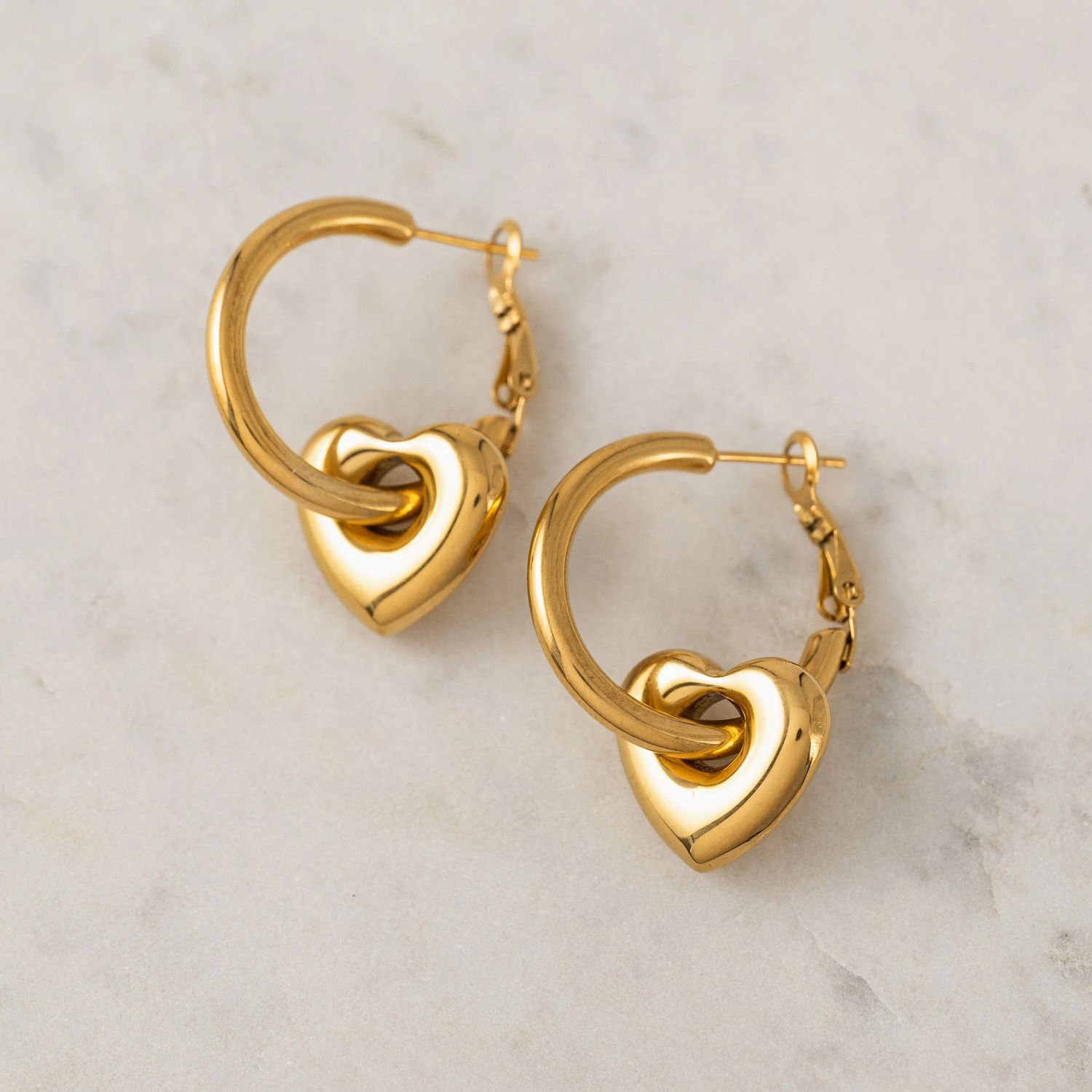 Flirt Heart Hoop Waterproof Earrings