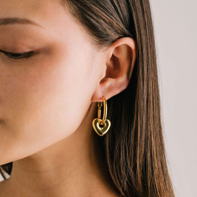 Flirt Heart Hoop Waterproof Earrings