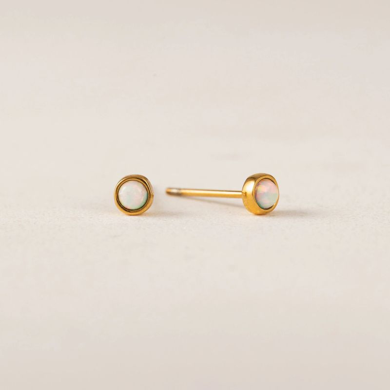 Opal Stud Waterproof Earrings