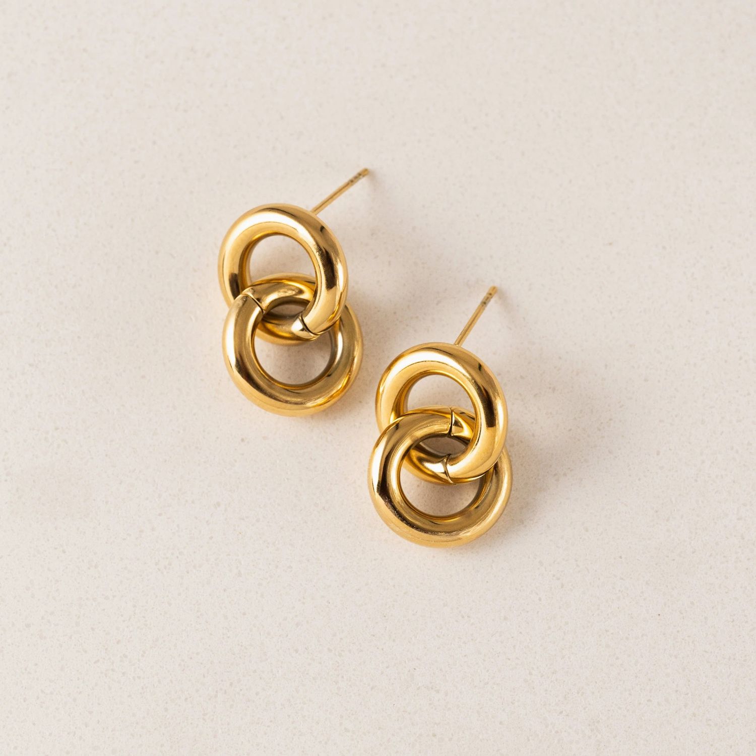 Linx Drop Waterproof Earrings Gold