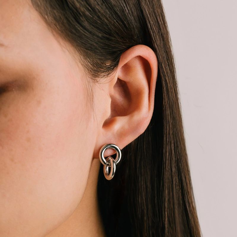 Linx Drop Waterproof Earrings Silver