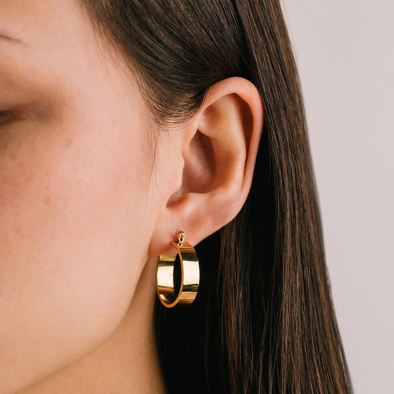 Khloe Hoop Waterproof Earrings Gold