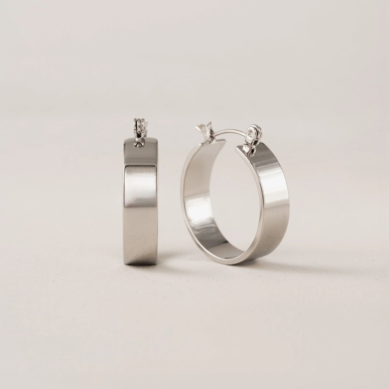 Khloe Hoop Waterproof Earrings Silver