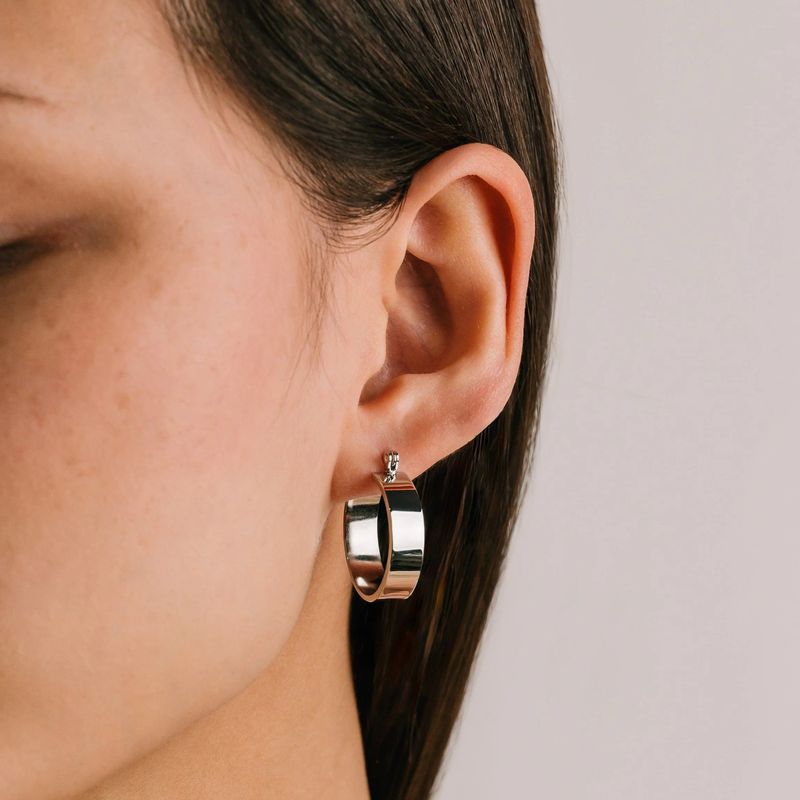 Khloe Hoop Waterproof Earrings Silver