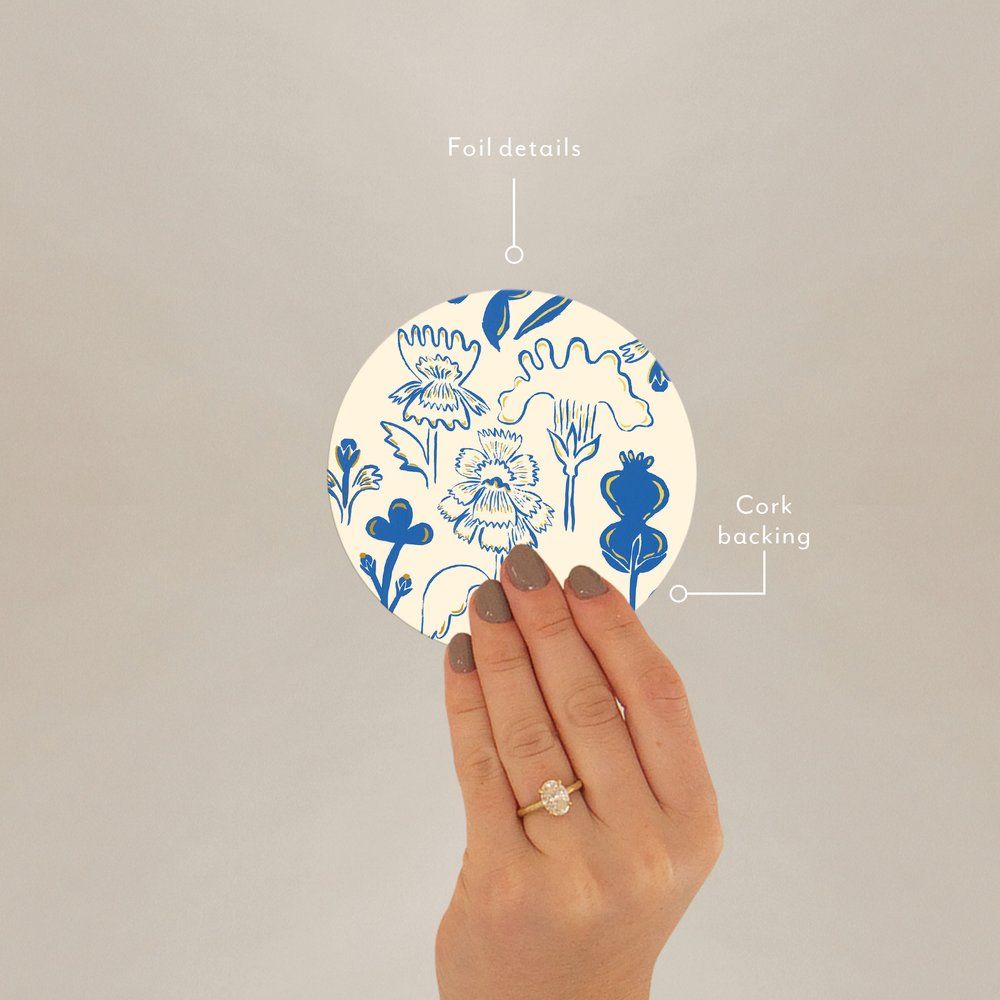Blue Flowers Coaster
