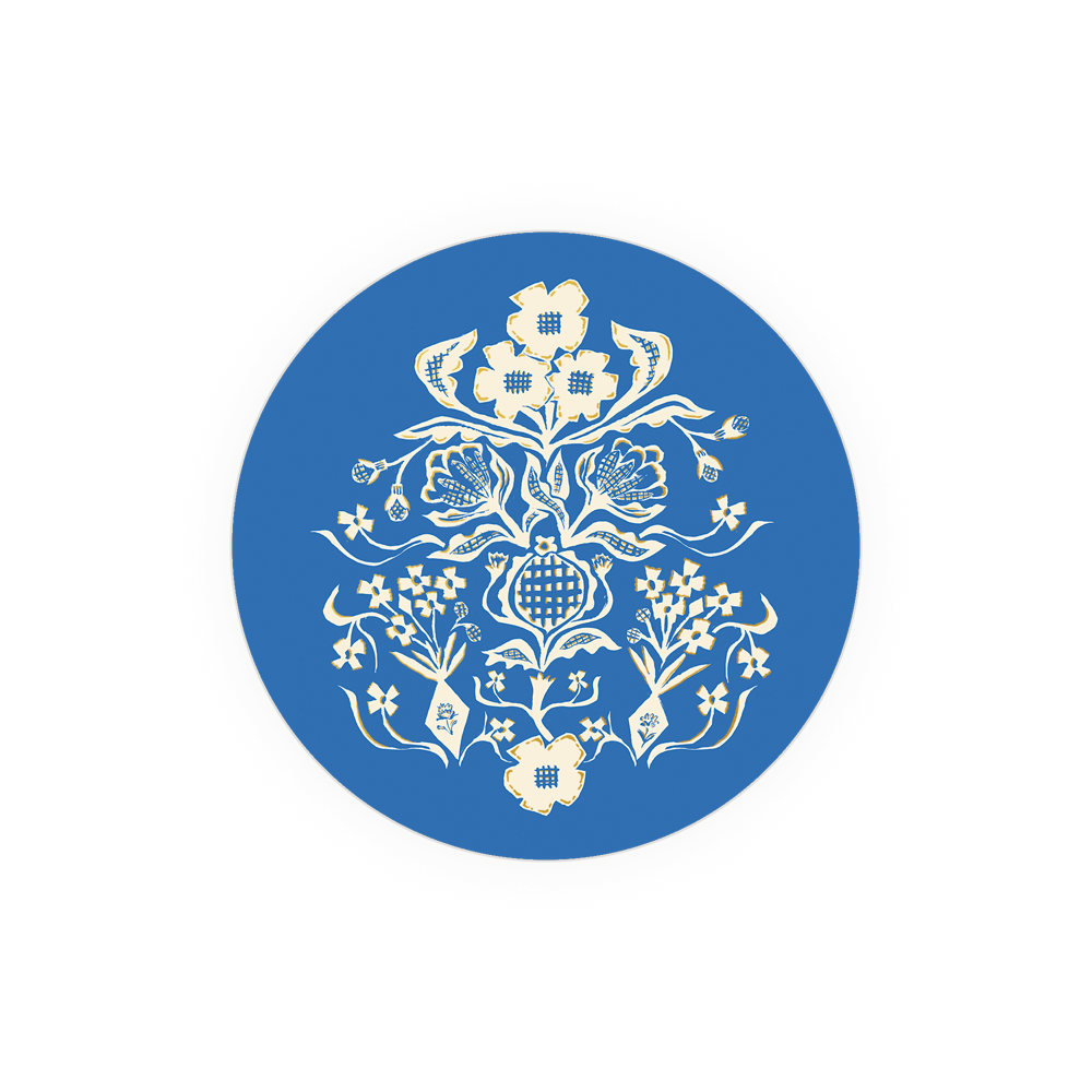 Blue Flower Bouquet Coaster