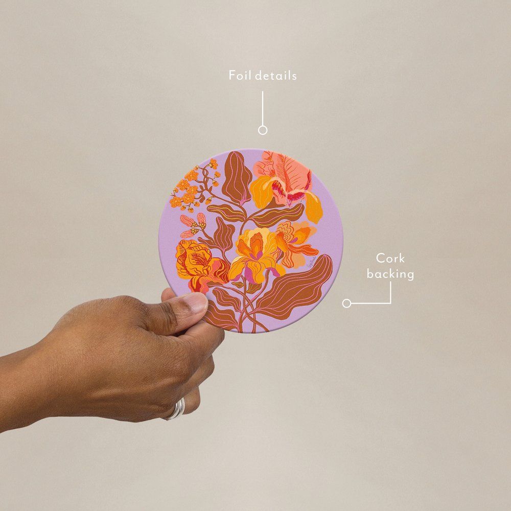 Groovy Flowers Coaster