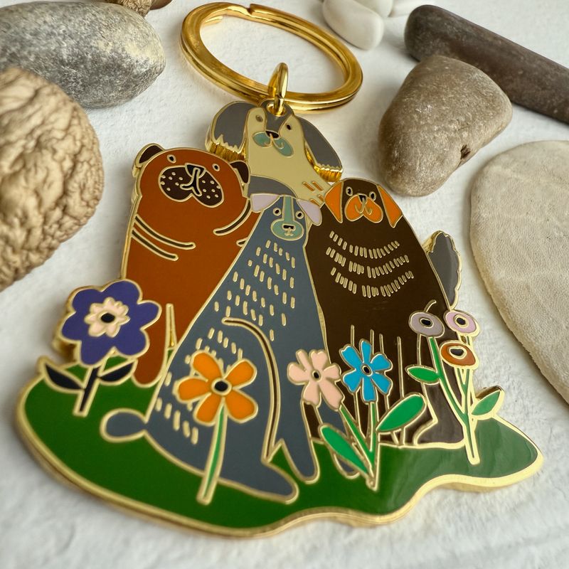 Enamel Keychain "Good Boys" Dog Crew