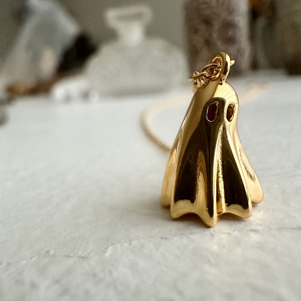 Necklace &quot;François&quot; Ghost Charm Gold