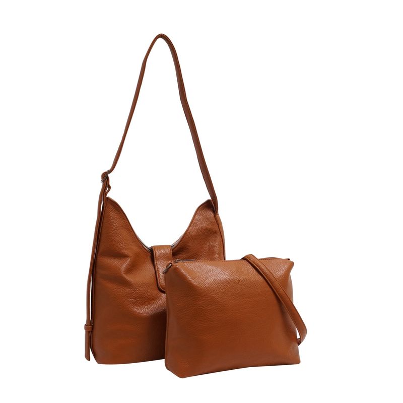 Mona 2-in-1 Reversible Hobo Cognac/Light Grey