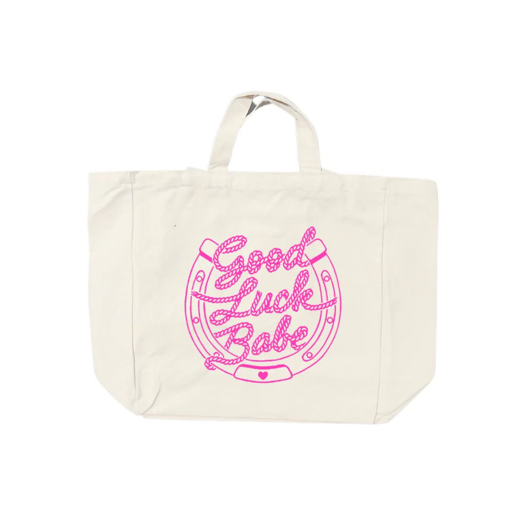 Organic Canvas Tote Bag Good Luck Babe