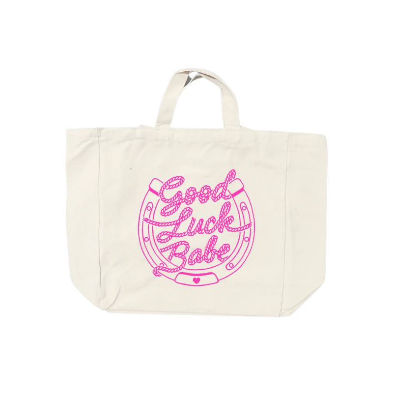 Organic Canvas Tote Bag Good Luck Babe