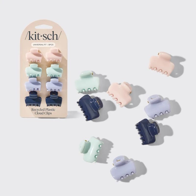 Recycled Plastic Mini Cloud Claw Clips 8pc Set Garden Bouquet