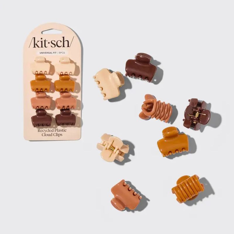 Recycled Plastic Mini Cloud Claw Clips 8pc Set Sedona