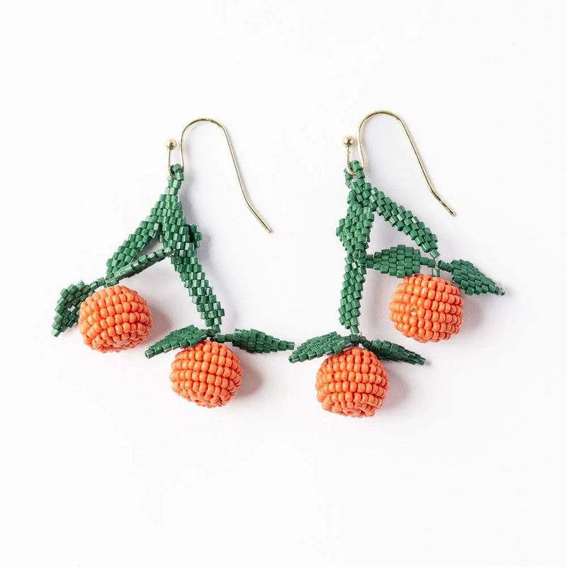 Lottie Cluster Dangle Luxe Earrings Clementine